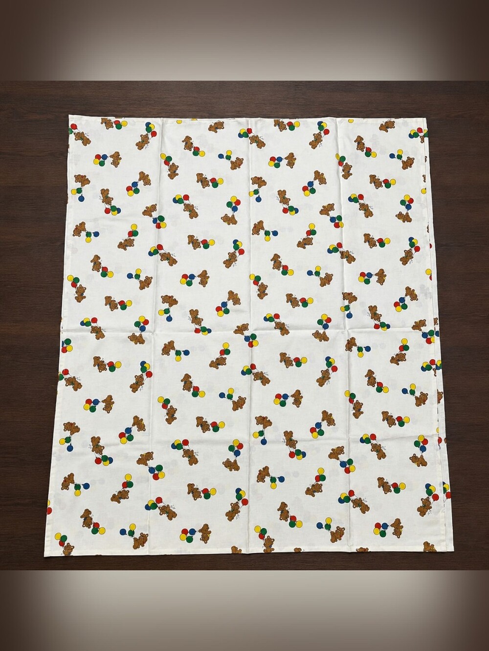 Vintage 1980's Thats Our Baby Bear Fabric Quilt Panels 2 Large 44.5" x 35" Each